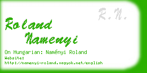 roland namenyi business card