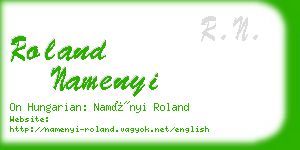 roland namenyi business card